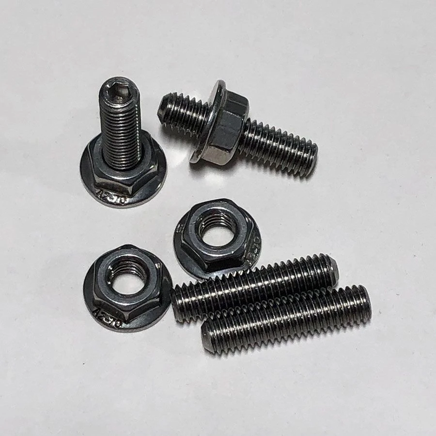 PKS - M6 Studs(4) With Flanged Nuts(4) For Hydrofoil Mounting Discounts Apply ! 3 PKS - M6 Studs(4) With Flanged Nuts(4) For Hydrofoil Mounting Discounts Apply !